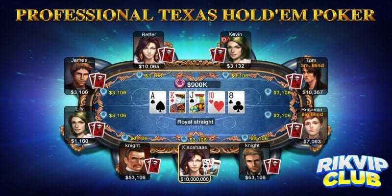 Texas Hold'em Online Rikvip luật chơi